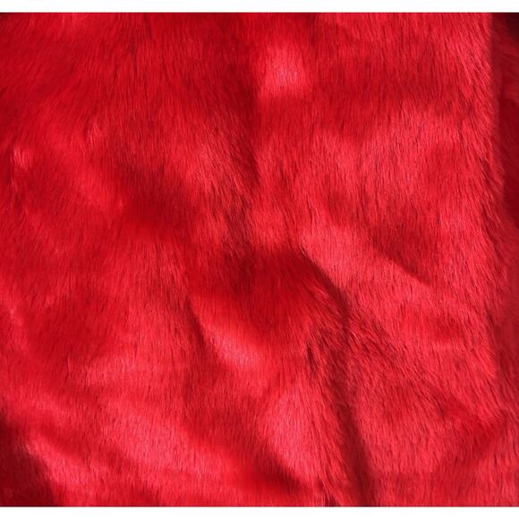 Dolls Kill Current Mood Racked Up Faux Fur Coat Jacket Red NOWT - Picture 6 of 8